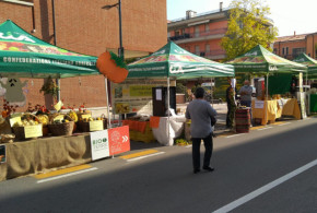 fiera con gazebi verdi della cia agricoltori italiani venezia
